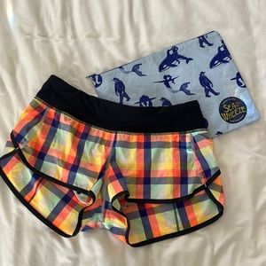 Limited edition very rare lululemon running shorts sea wheeze 1/2 marathon 2013